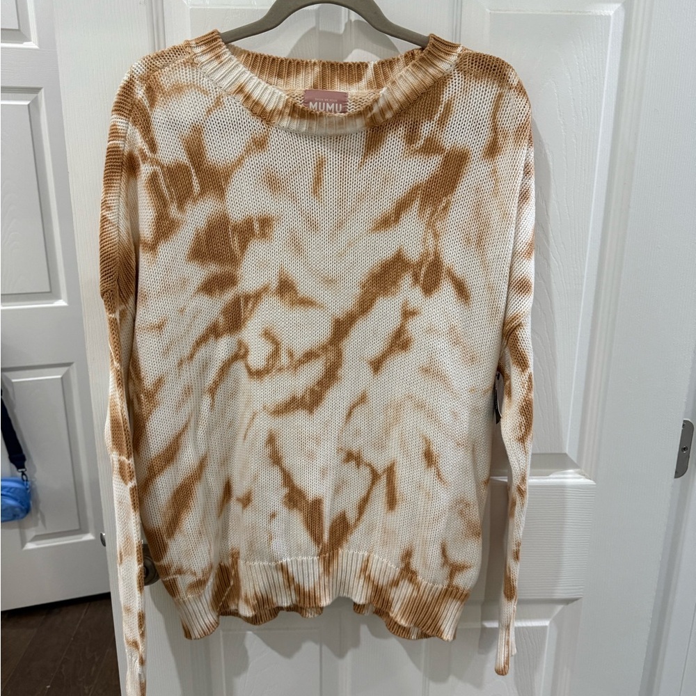 Show Me Your MuMu Cream and Brown Knit Sweater